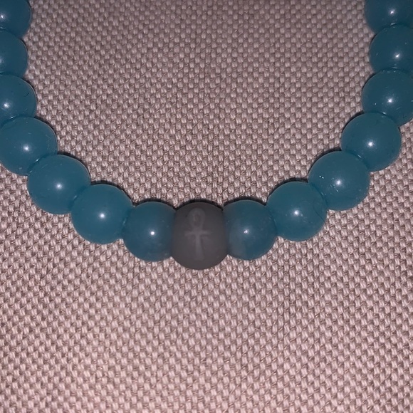 Lokai Ankh Blue Green Grey High Low Bracelet Sz S - Picture 5 of 7